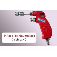 Pistola para inflado de cmara y cubierta de automviles.