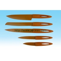 kitchen knives & knife sets & non-stick coating knife with color 