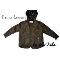 Parka Lennon - Parka de Gabardina Verde - Talle 2 a 8 aos