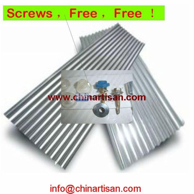 Perfiles de cubierta de acero corrugado galvanizado