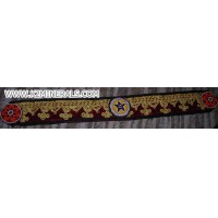 Cinturn Tribal Bordado Turkaman guarnecido con borla ,colgantes y monedas
