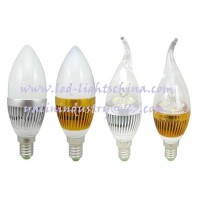 Lmpara de la vela del LED E14, luz decorativa vela del bulbo de lmpara de araa, el ahorro de energa 3W la iluminacin