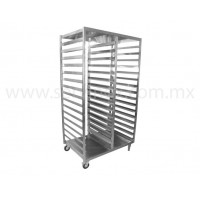Carro Rack De Dos Columnas En Acero Inoxidable