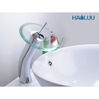 Cristal grifo cascada y un mezclador cocina grifo del fregadero HL91402