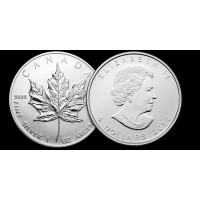 Canad - 5 dlares 2008 a 2012 - Maple leaf - 1 onza de plata pura - Plata - s/c