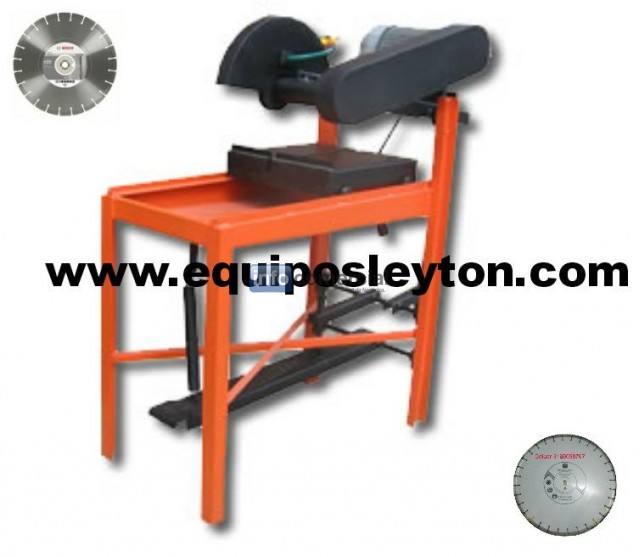 Cortadora de ladrillo, andamio tubular, rieles para pavimento