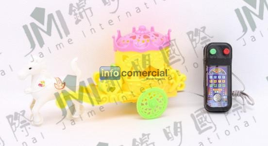 Carrito de caballo, controlado por cable, 4 colores surtido