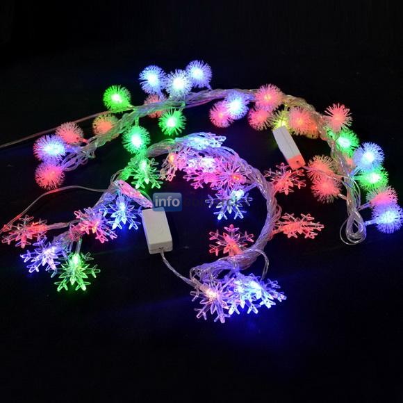 6M Cable de 28 LED bombillas, con 2 efectos de colores combinados