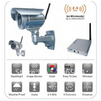 1.500 metros de largo alcance cctv impermeable cmara de seguridad inalmbrica con receptor