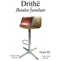 Silla de bar estilo aviador laton