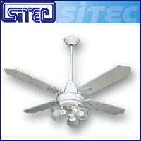 Ventilador de Techo Madera Blanco SITEC