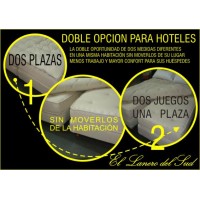 Colchn y sommier DOBLE OPCION para hoteles