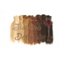 Cabello 100% humano natural tejido / cosido