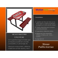 MESA PUBLICITARIA TIPO PICNIC