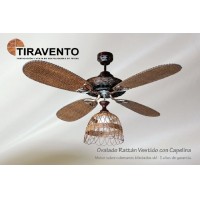 Tiravento Ovalado rattan con motor tejido