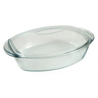 Assadeira Oval com Tampa de Vidro 