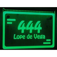 Cartel Luminoso de Numeracion Domiciliaria de Casas